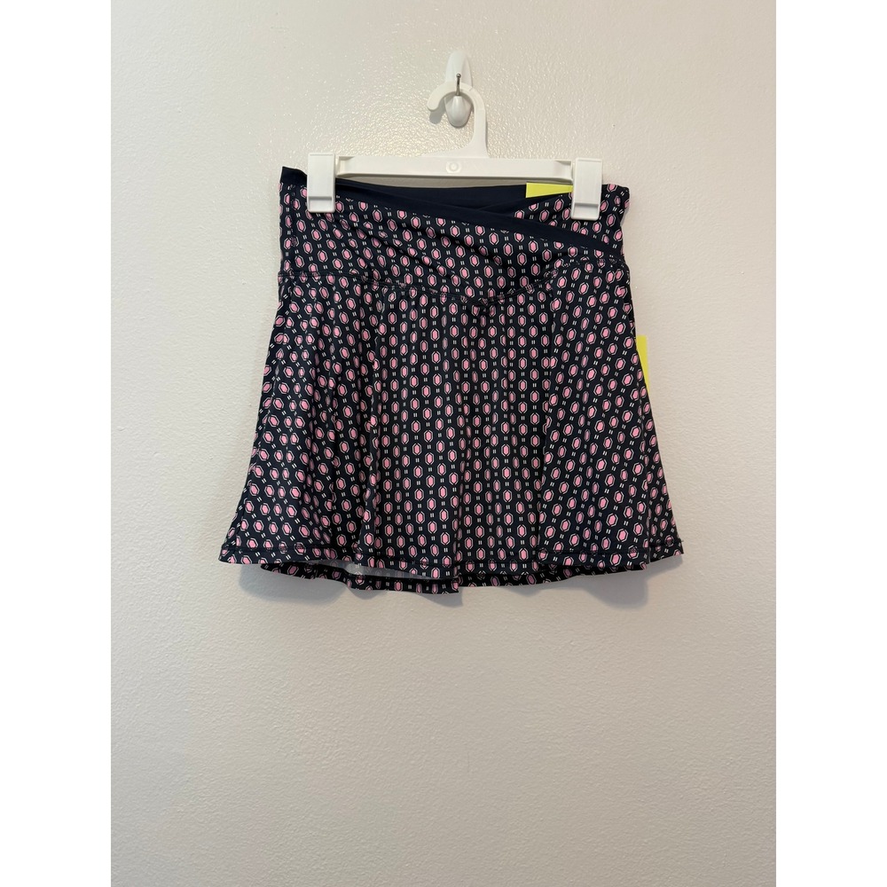 All in Motion Women Navy Pink Geometric Knit Skort High Rise Athletic Medium